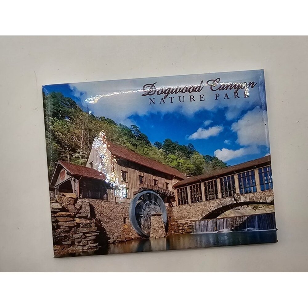 Dogwood Canyon Nature Park Scenic Magnet With Rustic‎ Watermill Design Ideal For